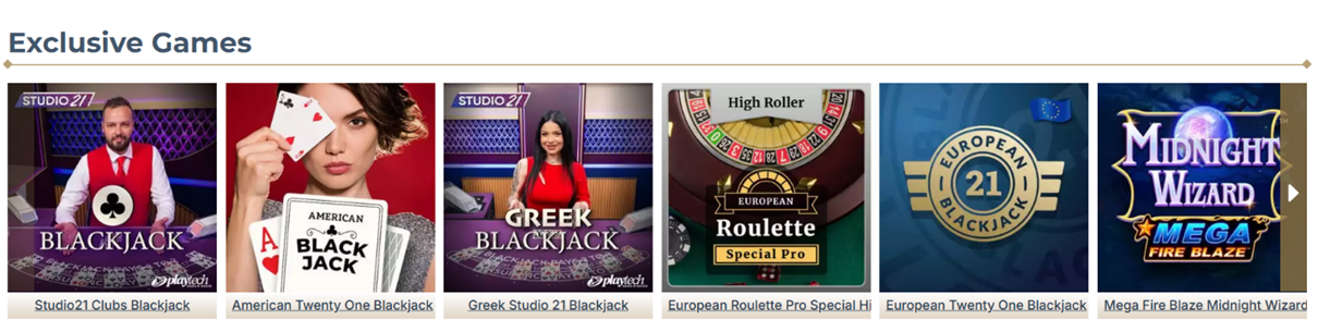 Prime Casino jogos exclusivos