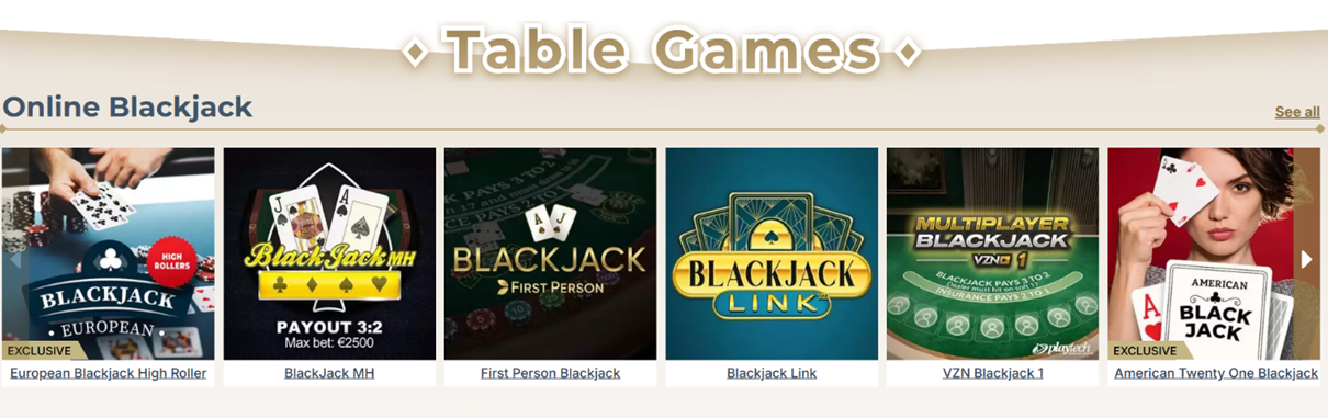 Prime Casino blackjack online