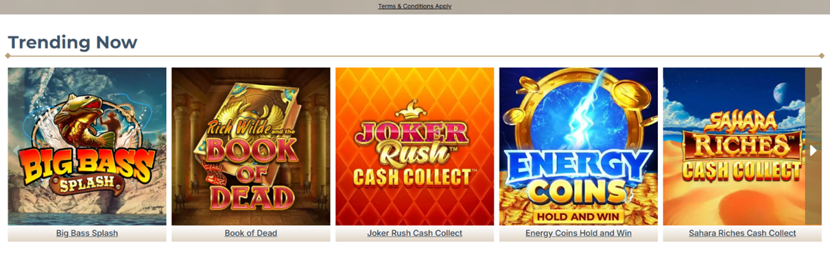 Prime Casino trending games
